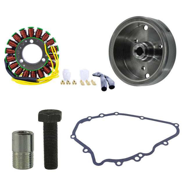 Photo of Kit Flywheel + Flywheel Puller + Gasket + Generator Stator for Kawasaki VN 500 Vulcan / 454 LTD / Ninja 500 1985-1996 by RM STATOR - Premium for UTVs / Side by Sides