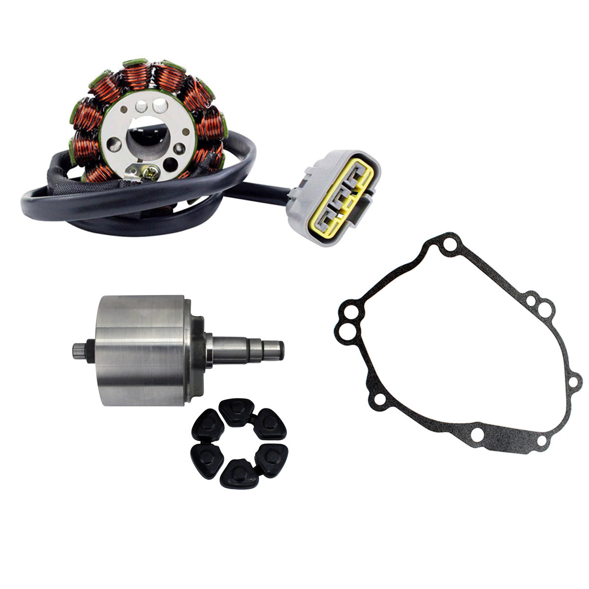 Photo of Stator + Flywheel + Gasket for Yamaha FZ1 / FZS1 | FZ8 800 | YZF R1 2004-2015 | OEM# 2SH-81450-00-00 / 2D1-81410-10-00 by RM STATOR - Premium for UTVs / Side by Sides