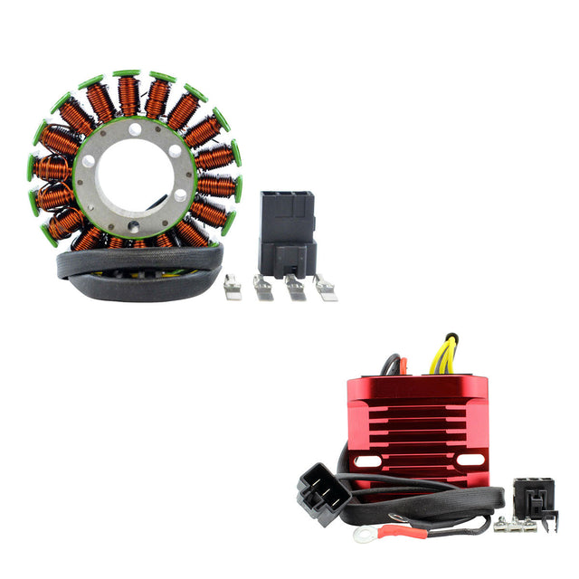 Photo of Stator + Aluminum Mosfet Regulator for Honda VFR 800 Interceptor 2002-2009 OEM Repl. # 31120-MCW-D03 31600-MCW-D61 by RM STATOR - Premium for UTVs / Side by Sides