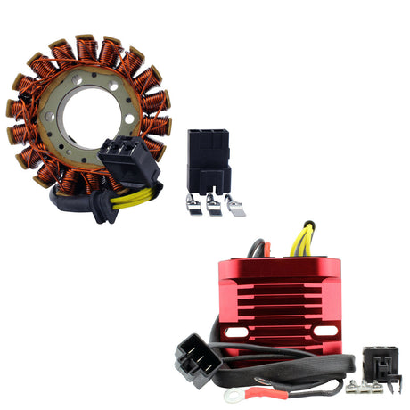Photo of Generator Stator + Aluminum Machined Mosfet Regulator for Honda CBR 600 F4i 2001-2004 | OEM Repl.# 31600-MBW-D21 by RM STATOR - Premium for UTVs / Side by Sides