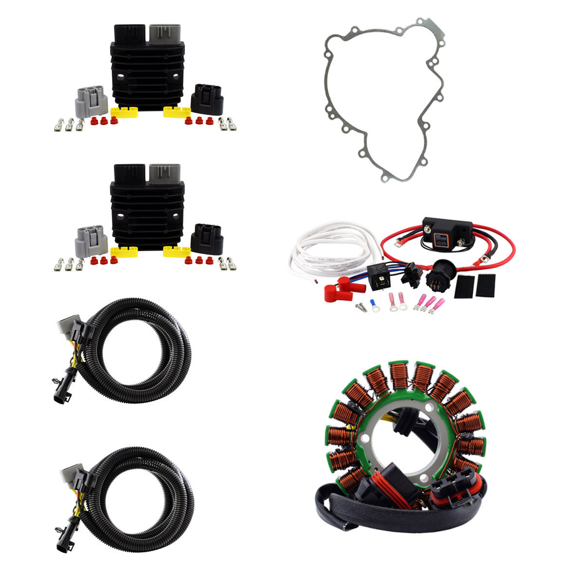 Photo of SPLYT Stator + Regulator + Dual Battery Isolator + Gasket for Polaris RZR / Sportsman 450-1000 2013-2025 | # 4017285 by RM STATOR - Premium for UTVs / Side by Sides