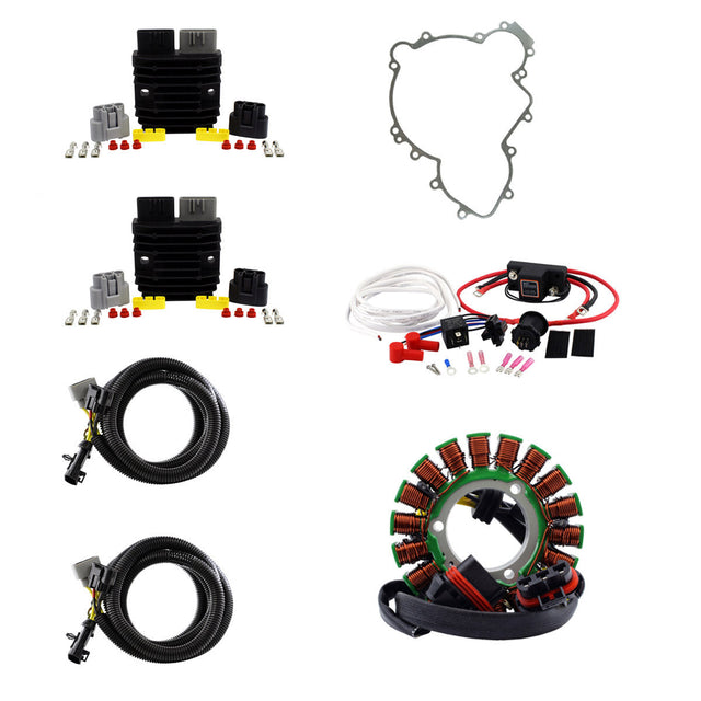 Photo of SPLYT Stator + Regulator + Dual Battery Isolator + Gasket for Polaris RZR / Sportsman 450-1000 2013-2025 | # 4017285 by RM STATOR - Premium for UTVs / Side by Sides