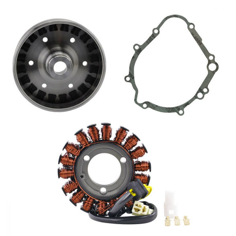 Photo of Kit Stator + Flywheel + Gasket for Suzuki GSXR 600 / 750 2006-2024 | # 31401-01H00 31402-01H20 11483-01H00 by RM STATOR - Premium for UTVs / Side by Sides