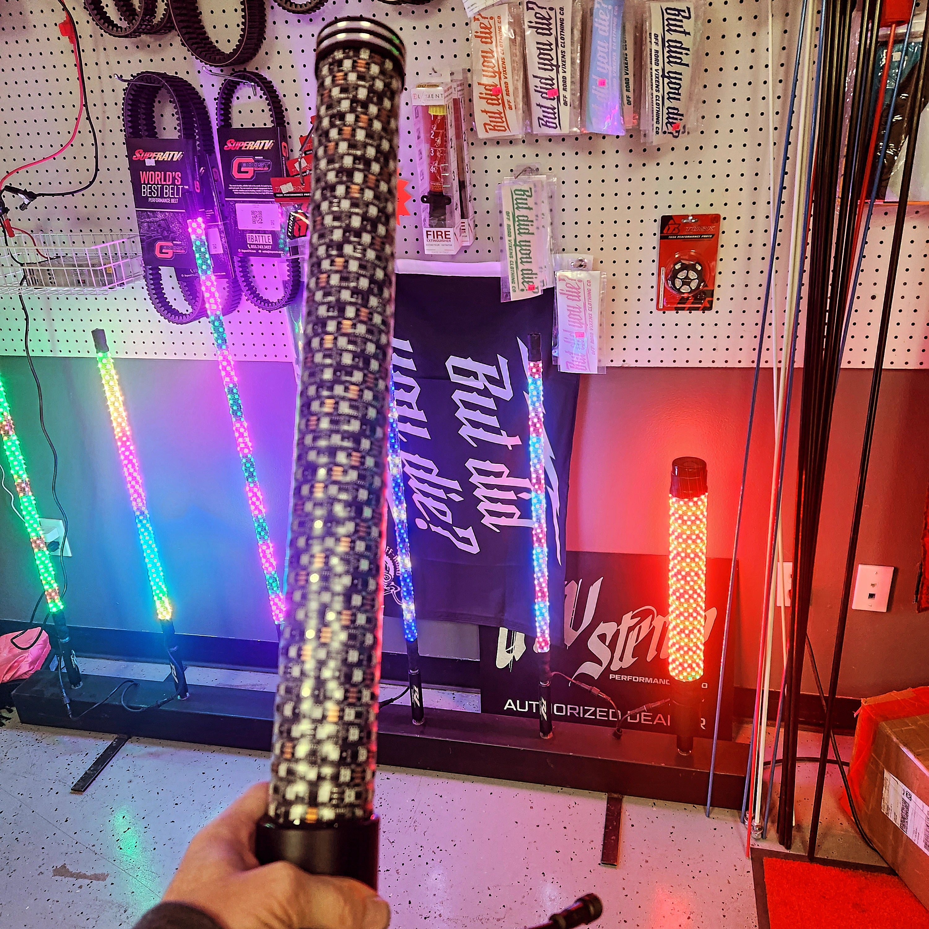 Photo of Fatty LED Light Whips (Pair) by R1 Industries - Premium LED Light Whips & Rock Lights for UTVs / Side by Sides