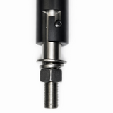 Close-up of the rugged R1 LED whip quick-release mounting base
