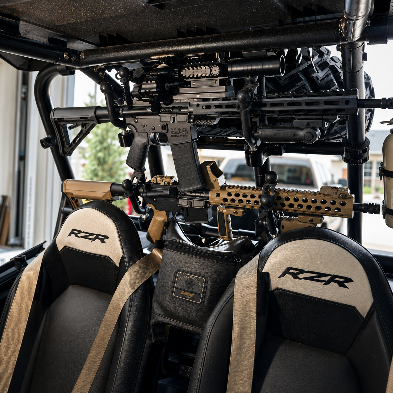 Polaris RZR 1000XP, XP4 & Turbo XP Rear Window Rifle Rack | 2 Place | 2014-2023