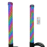Pair of illuminated R1 RGBW LED whip lights with wireless remote control