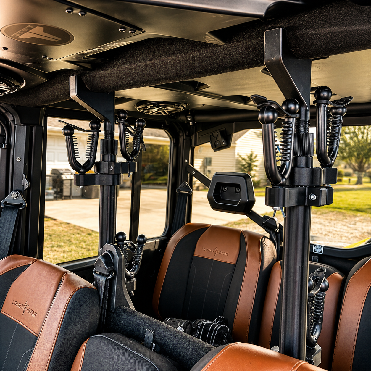 Can-Am Defender Max Limited Longhorn Edition 1000 6-Seat | Rifle, Bow & Fishing Pole Rack | 2–3 Place