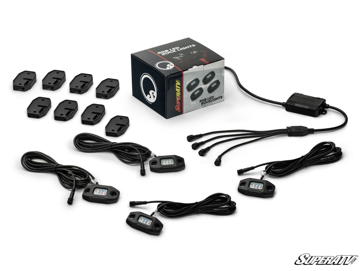 Photo of SuperATV RGB Rock Light Kit by SuperATV - Premium LED Light Whips & Rock Lights for UTVs / Side by Sides