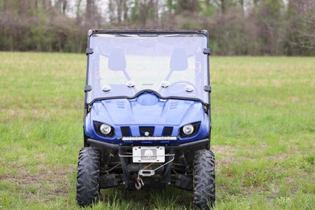 Photo of Rough Country Yamaha Rhino Scratch Resistant Vented Full Windshield by Rough Country - Premium for UTVs / Side by Sides