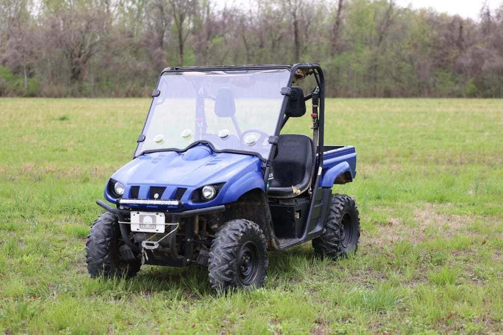 Photo of Rough Country Yamaha Rhino Scratch Resistant Vented Full Windshield by Rough Country - Premium for UTVs / Side by Sides