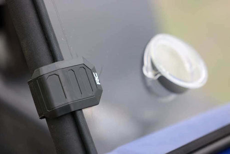 Photo of Rough Country Yamaha Rhino Scratch Resistant Vented Full Windshield by Rough Country - Premium for UTVs / Side by Sides