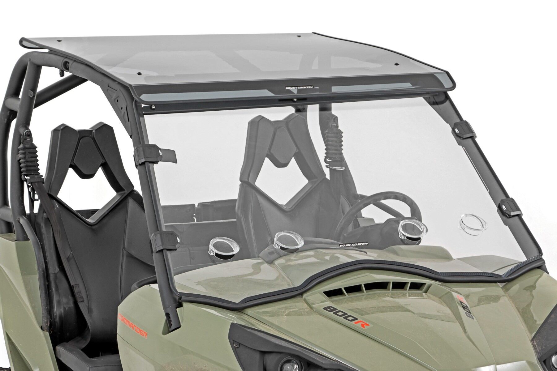 Photo of Rough Country Cam-Am Commander 1000 Scratch Resistant Vented Full Windshield by Rough Country - Premium for UTVs / Side by Sides