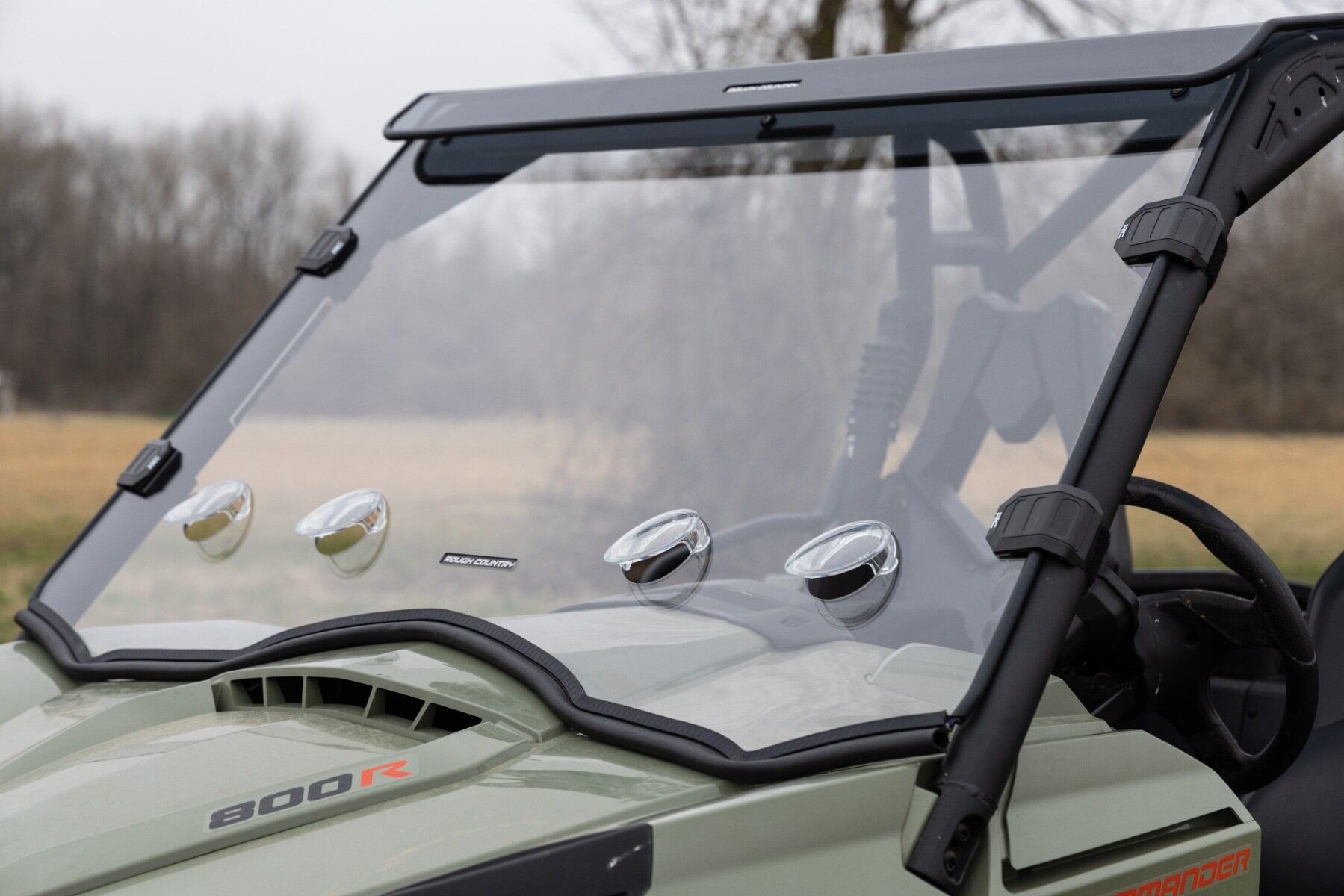 Photo of Rough Country Cam-Am Commander 1000 Scratch Resistant Vented Full Windshield by Rough Country - Premium for UTVs / Side by Sides