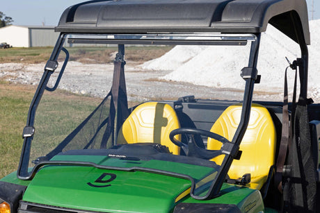 Photo of Rough Country John Deere Gator 825i Scratch Resistant Full Windshield by Rough Country - Premium for UTVs / Side by Sides