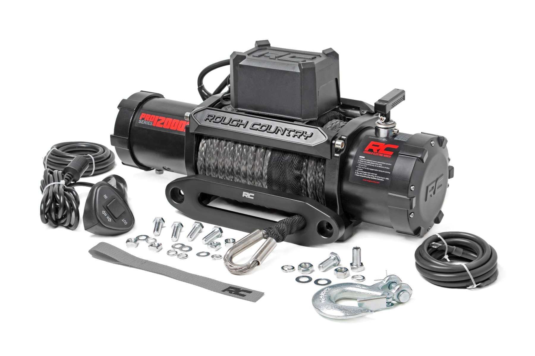 Photo of Rough Country 12000 LB Pro Series Winch with Synthetic Rope by Rough Country - Premium for UTVs / Side by Sides