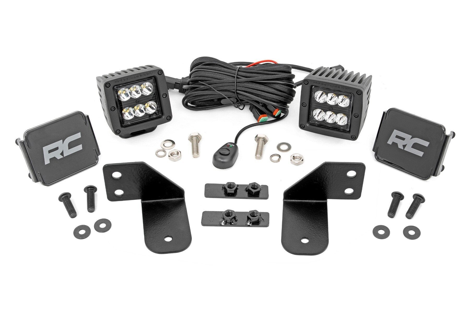 Photo of Rough Country Polaris Ranger 1000 Rear Facing 2"/3" LED Kit by Rough Country - Premium for UTVs / Side by Sides