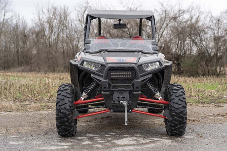 Photo of Rough Country Polaris RZR XP 1000 10" Black Slimline LED Pair Grille Kit by Rough Country - Premium for UTVs / Side by Sides