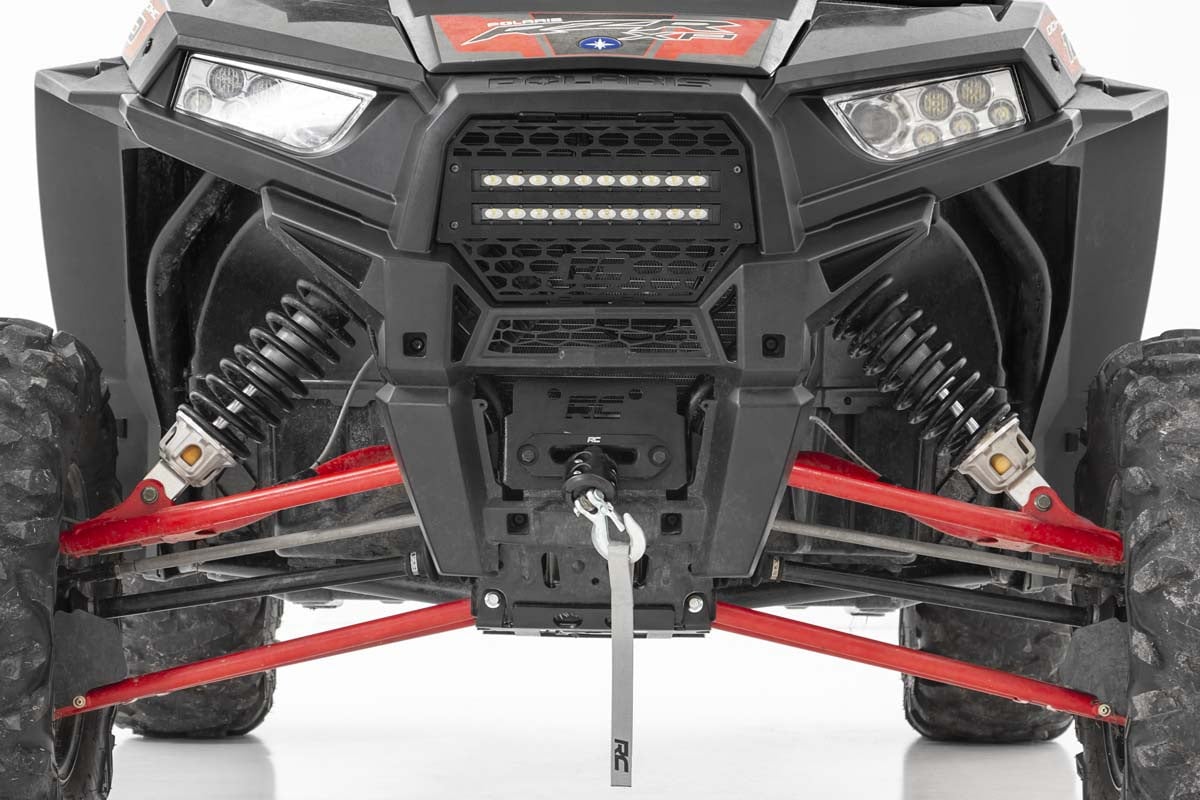 Photo of Rough Country Polaris RZR XP 1000 10" Black Slimline LED Pair Grille Kit by Rough Country - Premium for UTVs / Side by Sides