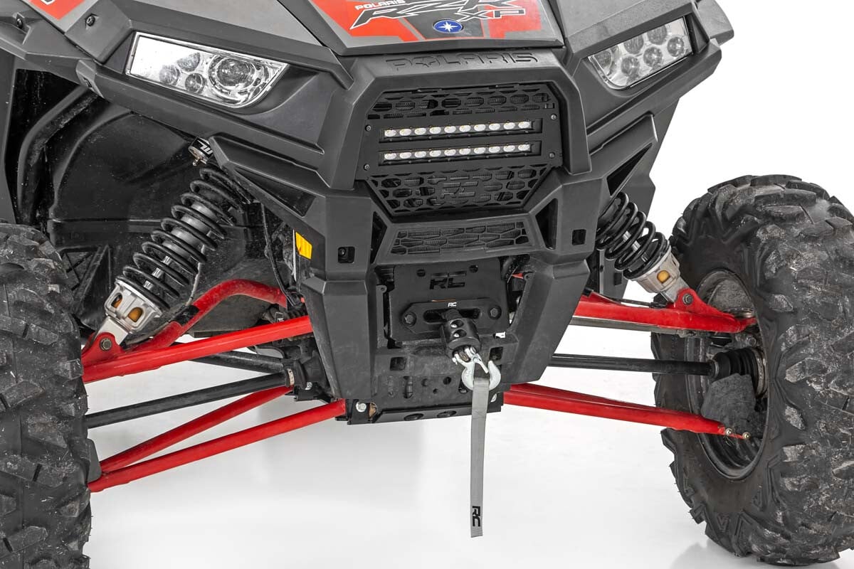 Photo of Rough Country Polaris RZR XP 1000 10" Black Slimline LED Pair Grille Kit by Rough Country - Premium for UTVs / Side by Sides