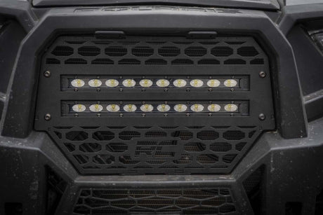 Photo of Rough Country Polaris RZR XP 1000 10" Black Slimline LED Pair Grille Kit by Rough Country - Premium for UTVs / Side by Sides