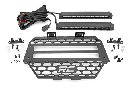 Photo of Rough Country Polaris RZR XP 1000 10" Black Slimline LED Pair Grille Kit by Rough Country - Premium for UTVs / Side by Sides