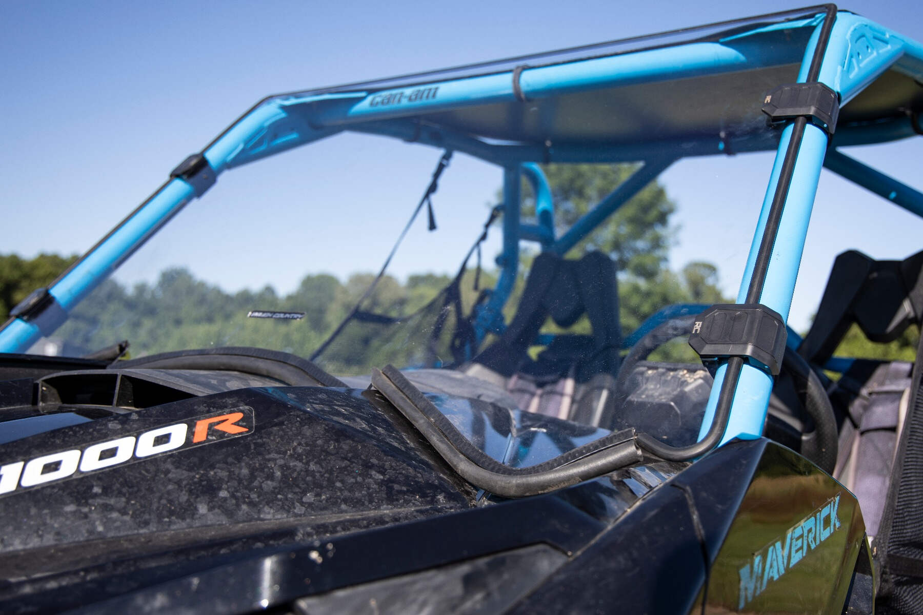 Photo of Rough Country Can-Am Maverick Max/Turbo Scratch Resistant Full Windshield by Rough Country - Premium for UTVs / Side by Sides