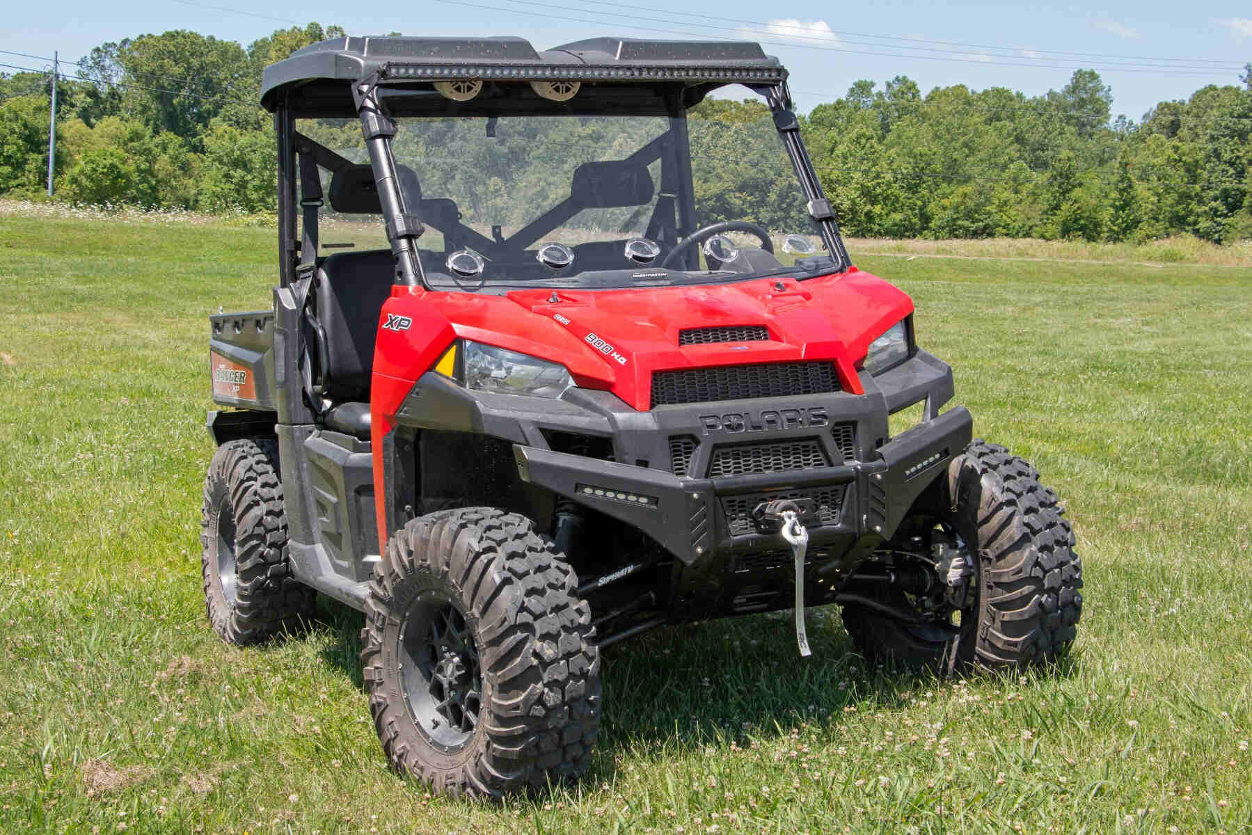 Photo of Rough Country Polaris Ranger 1000 XP Scratch Resistant Vented Full Windshield by Rough Country - Premium for UTVs / Side by Sides