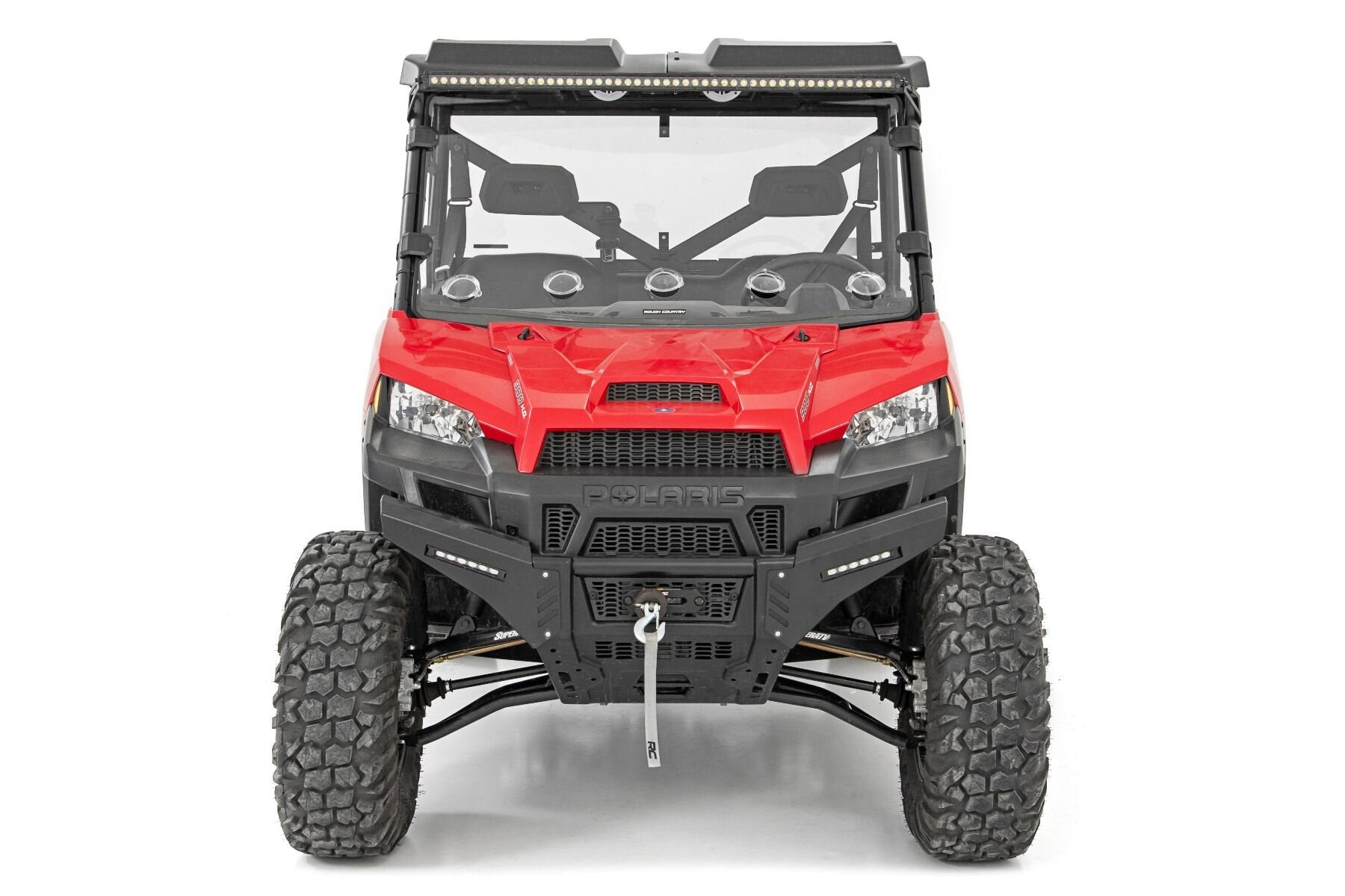 Photo of Rough Country Polaris Ranger 1000 XP Scratch Resistant Vented Full Windshield by Rough Country - Premium for UTVs / Side by Sides