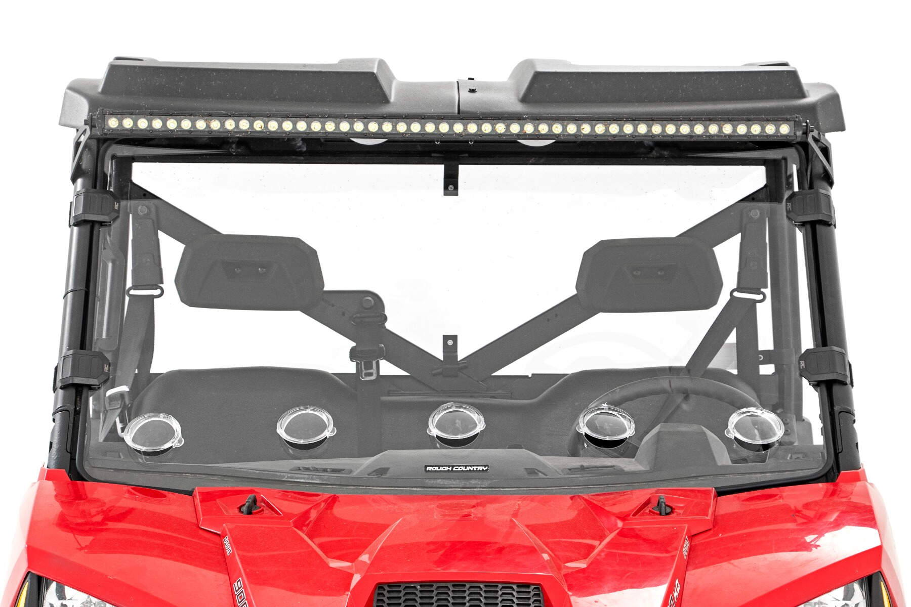Photo of Rough Country Polaris Ranger 1000 XP Scratch Resistant Vented Full Windshield by Rough Country - Premium for UTVs / Side by Sides