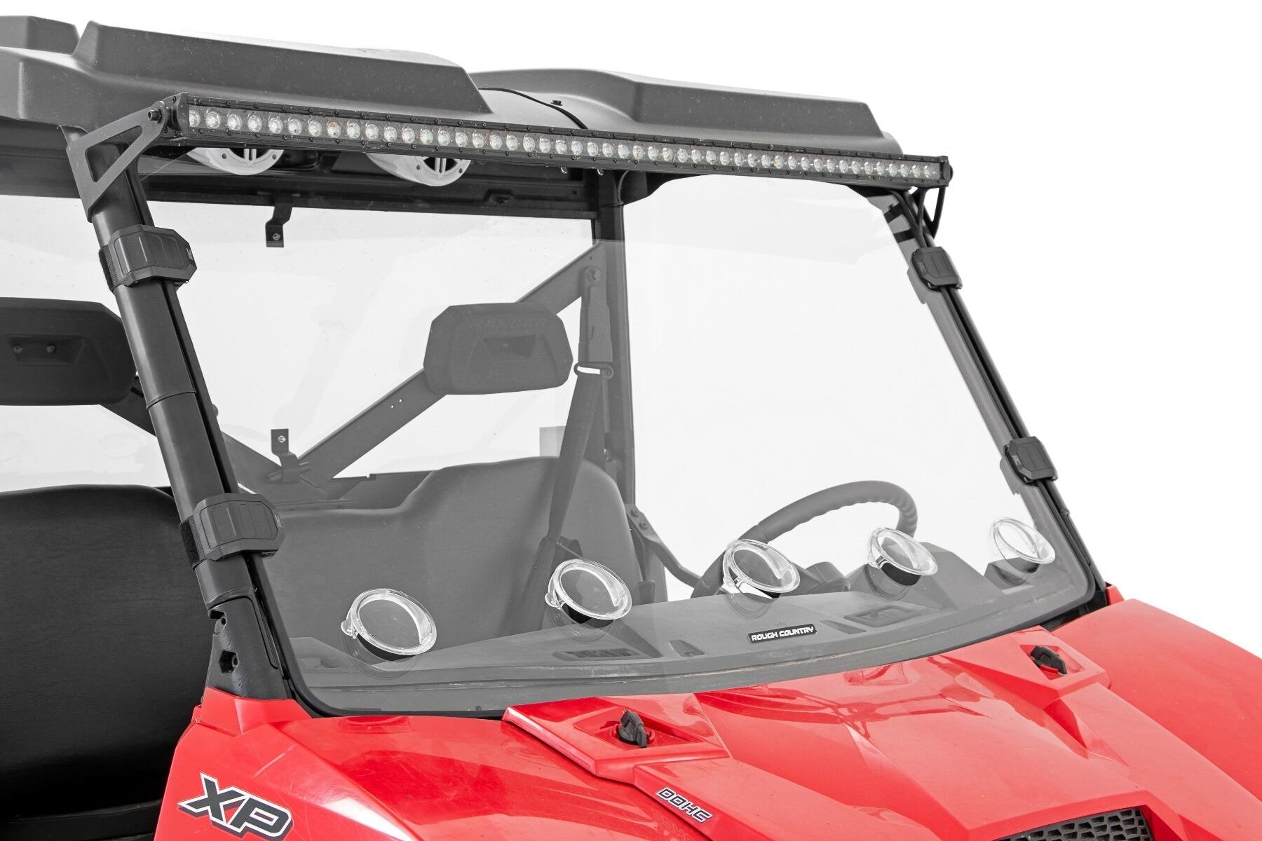 Photo of Rough Country Polaris Ranger 1000 XP Scratch Resistant Vented Full Windshield by Rough Country - Premium for UTVs / Side by Sides