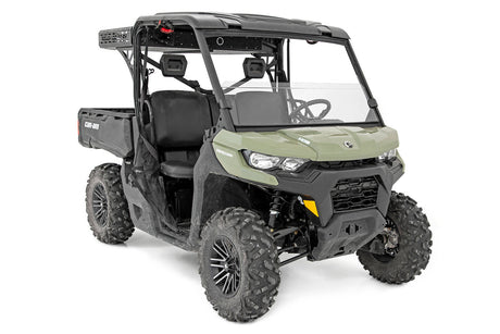 Photo of Rough Country Can-Am Defender HD 5/HD 8 Scratch Resistant Half Windshield by Rough Country - Premium for UTVs / Side by Sides