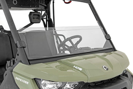 Photo of Rough Country Can-Am Defender HD 5/HD 8 Scratch Resistant Half Windshield by Rough Country - Premium for UTVs / Side by Sides