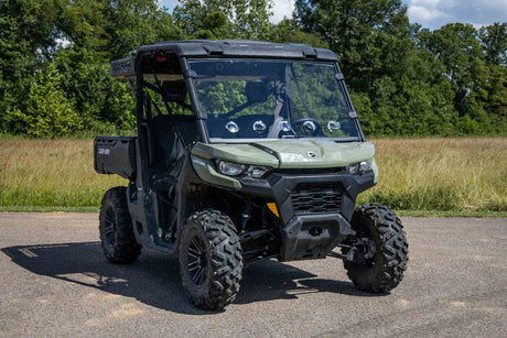 Photo of Rough Country Can-Am Defender Scratch Resistant Vented Full Windshield by Rough Country - Premium for UTVs / Side by Sides