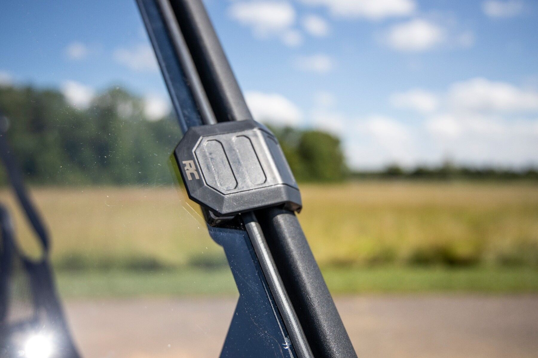Photo of Rough Country Can-Am Defender Scratch Resistant Vented Full Windshield by Rough Country - Premium for UTVs / Side by Sides
