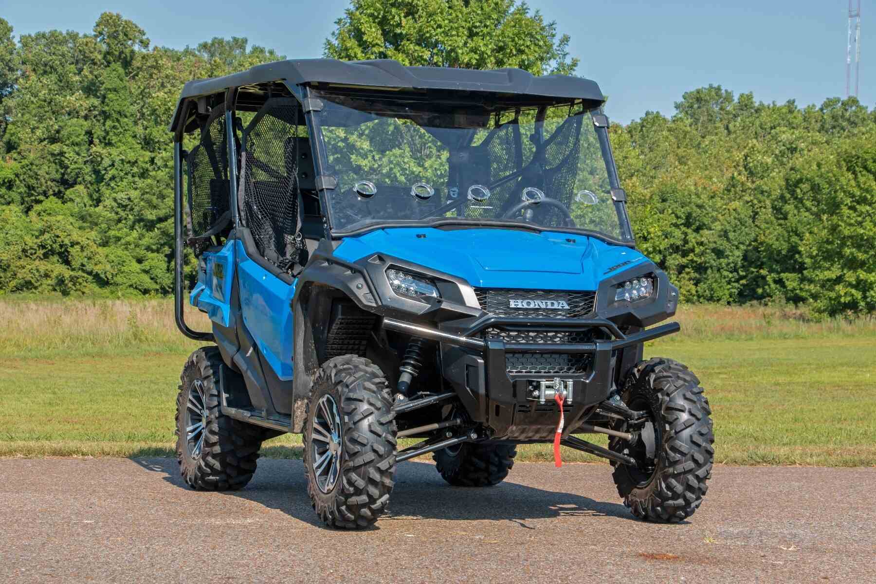 Photo of Rough Country Honda Pioneer 1000 Scratch Resistant Vented Full Windshield by Rough Country - Premium for UTVs / Side by Sides