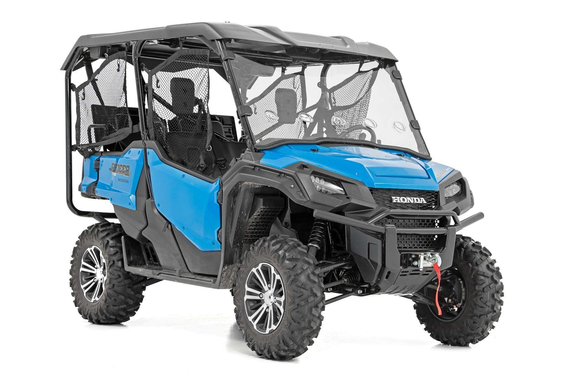Photo of Rough Country Honda Pioneer 1000 Scratch Resistant Vented Full Windshield by Rough Country - Premium for UTVs / Side by Sides