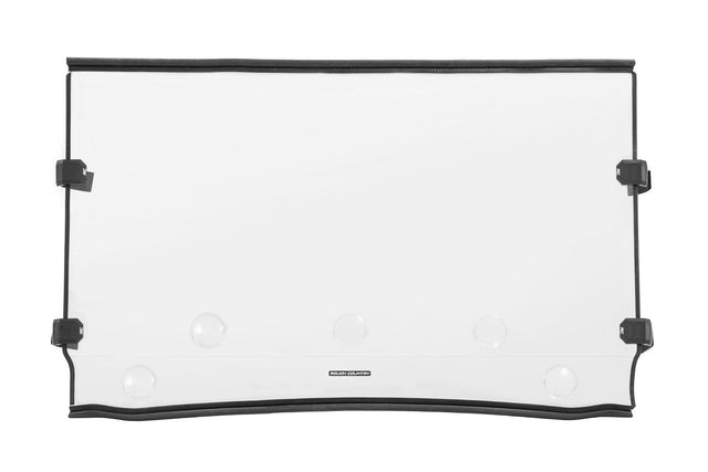 Photo of Rough Country Kawvasaki Mule Scratch Resistant Vented Full Windshield by Rough Country - Premium for UTVs / Side by Sides