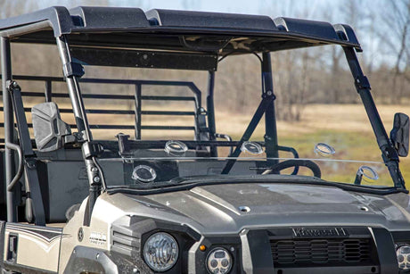 Photo of Rough Country Kawvasaki Mule Scratch Resistant Vented Full Windshield by Rough Country - Premium for UTVs / Side by Sides