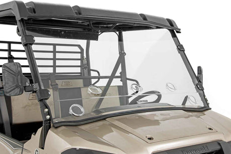 Photo of Rough Country Kawvasaki Mule Scratch Resistant Vented Full Windshield by Rough Country - Premium for UTVs / Side by Sides