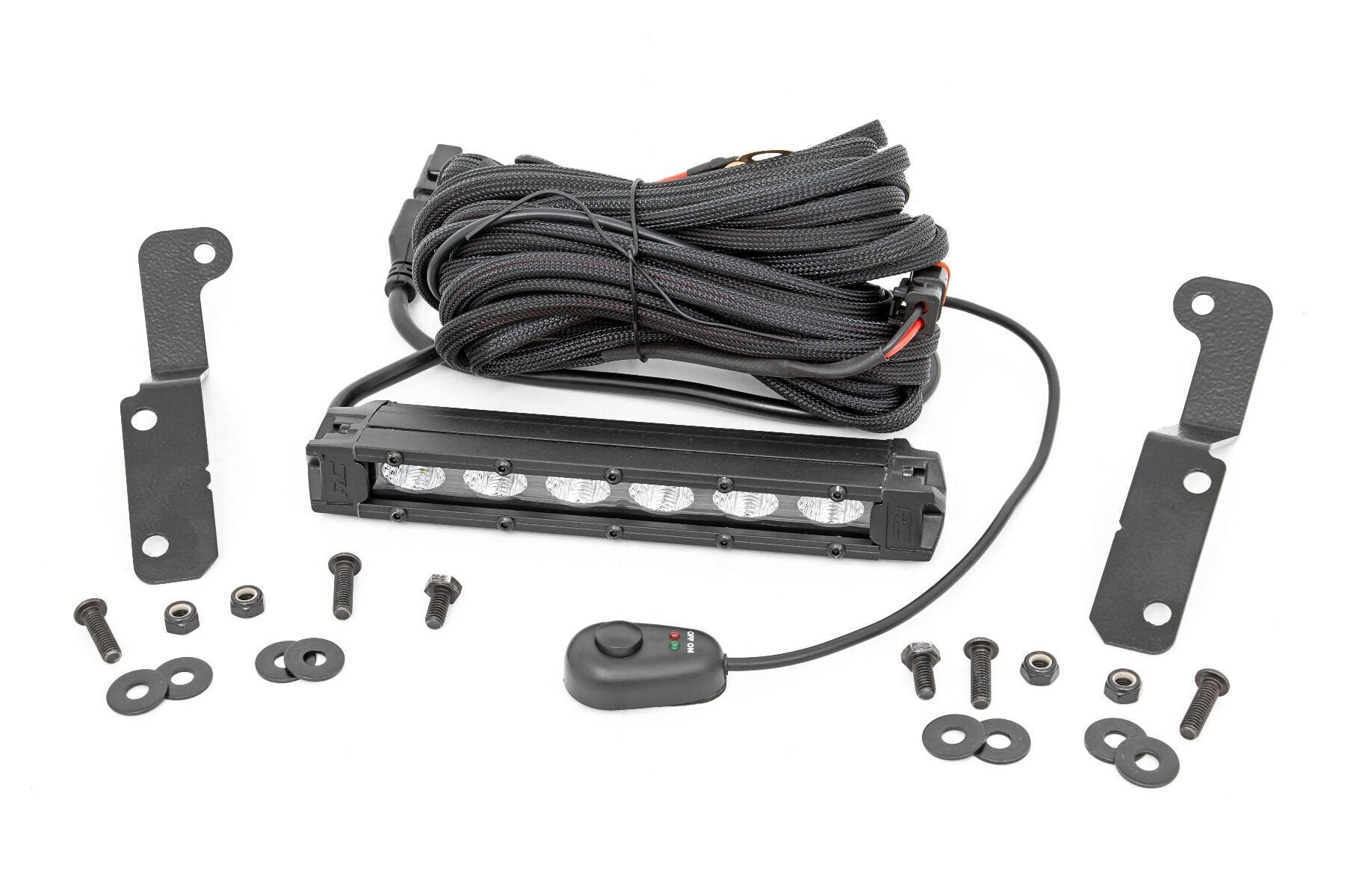 Photo of Rough Country Can-Am Maverick X3 Black Slimline 6" Cowl Mount LED Light by Rough Country - Premium for UTVs / Side by Sides