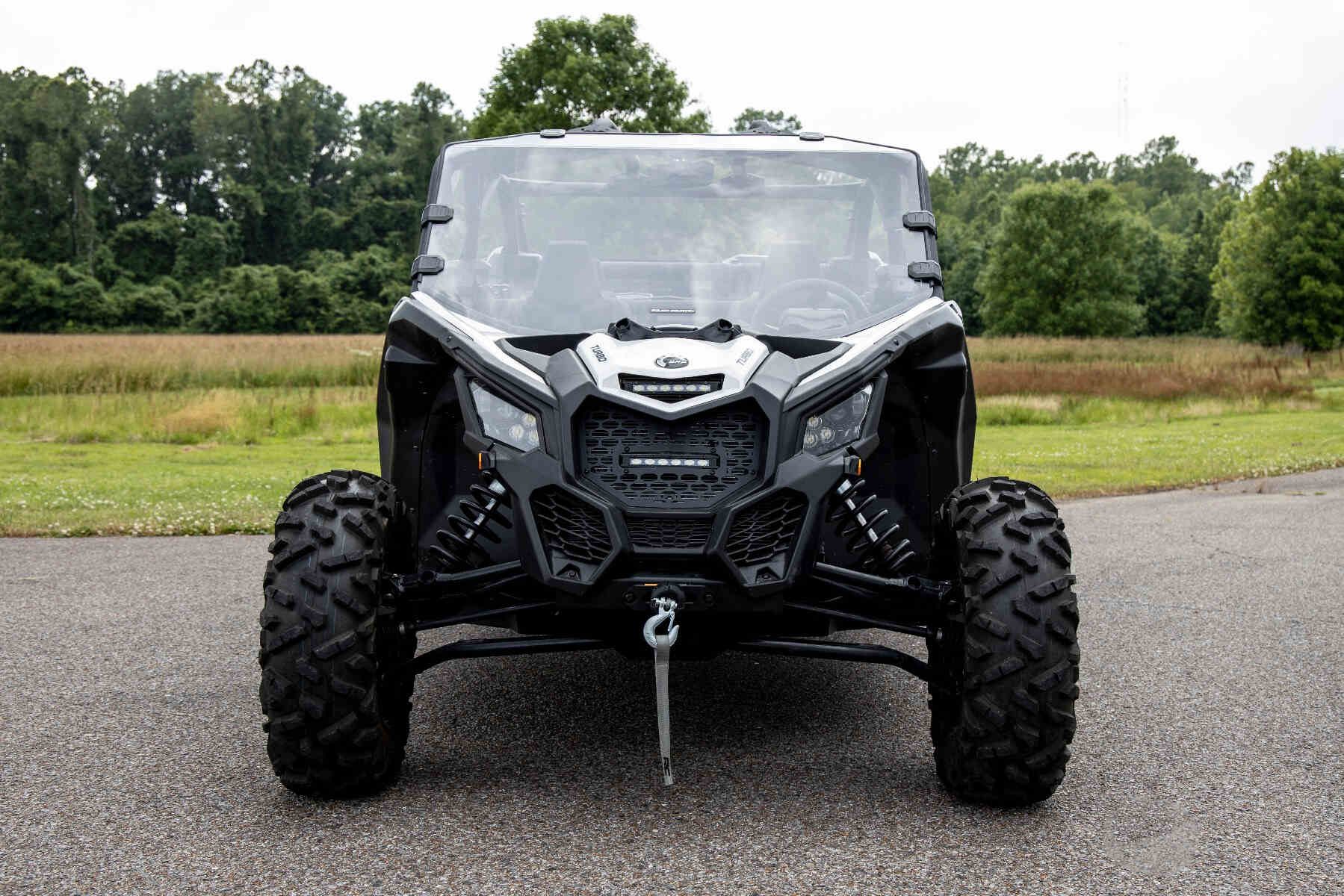 Photo of Rough Country Can-Am Maverick X3 Black Slimline 6" Cowl Mount LED Light by Rough Country - Premium for UTVs / Side by Sides