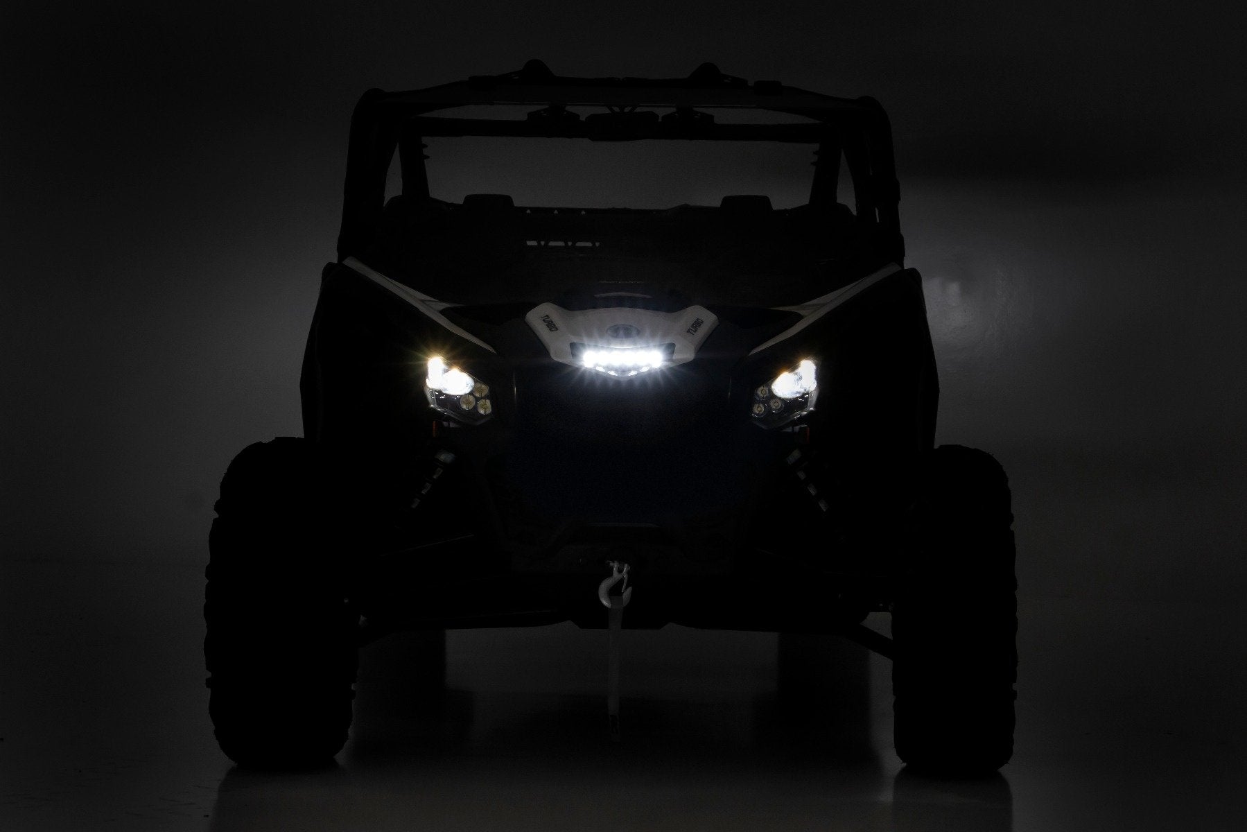Photo of Rough Country Can-Am Maverick X3 Black Slimline 6" Cowl Mount LED Light by Rough Country - Premium for UTVs / Side by Sides
