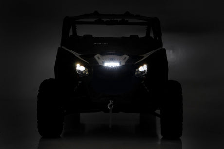 Photo of Rough Country Can-Am Maverick X3 Black Slimline 6" Cowl Mount LED Light by Rough Country - Premium for UTVs / Side by Sides