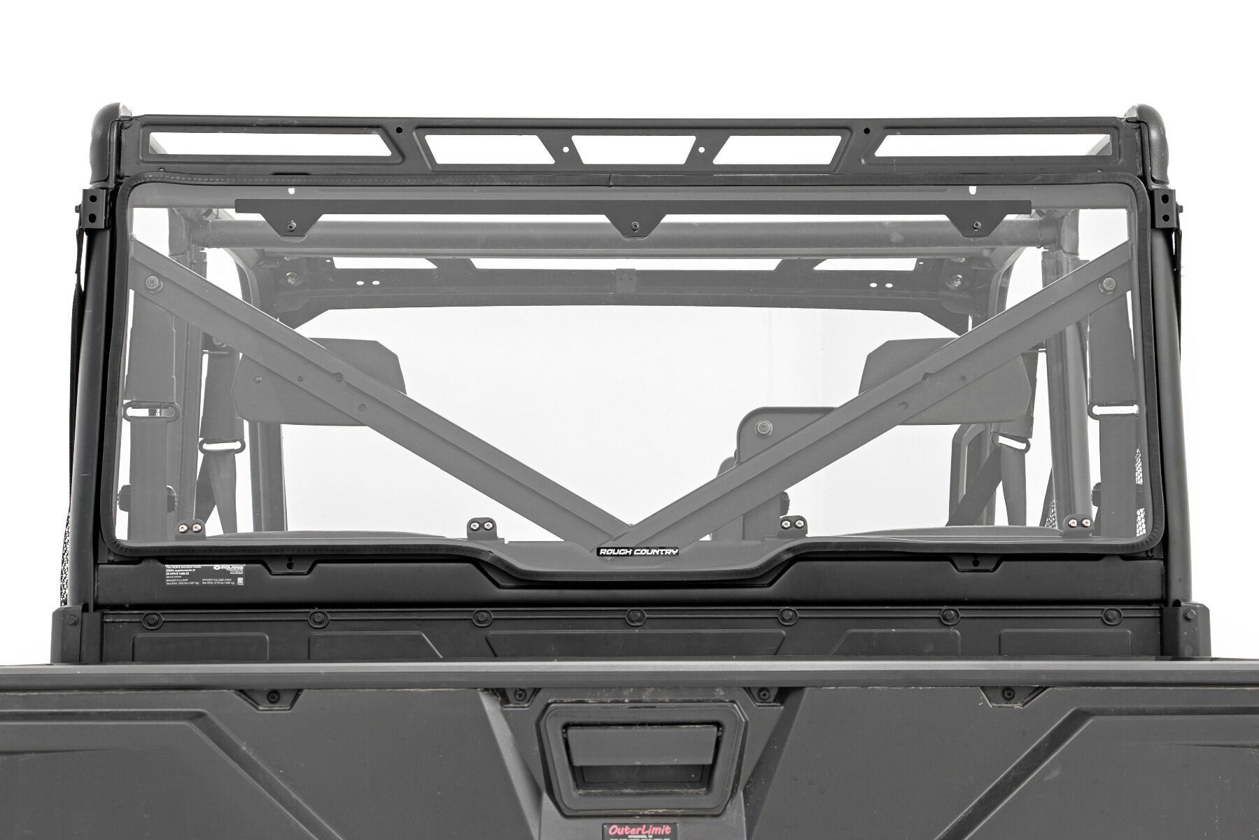 Photo of Rough Country Polaris Ranger XP 1000 Scratch Resistant Rear Panel by Rough Country - Premium for UTVs / Side by Sides