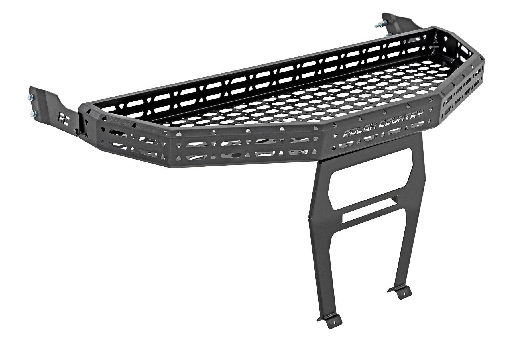 Photo of Rough Country Polaris Ranger XP 900/1000 6" Black Slimline Front Cargo Rack by Rough Country - Premium for UTVs / Side by Sides