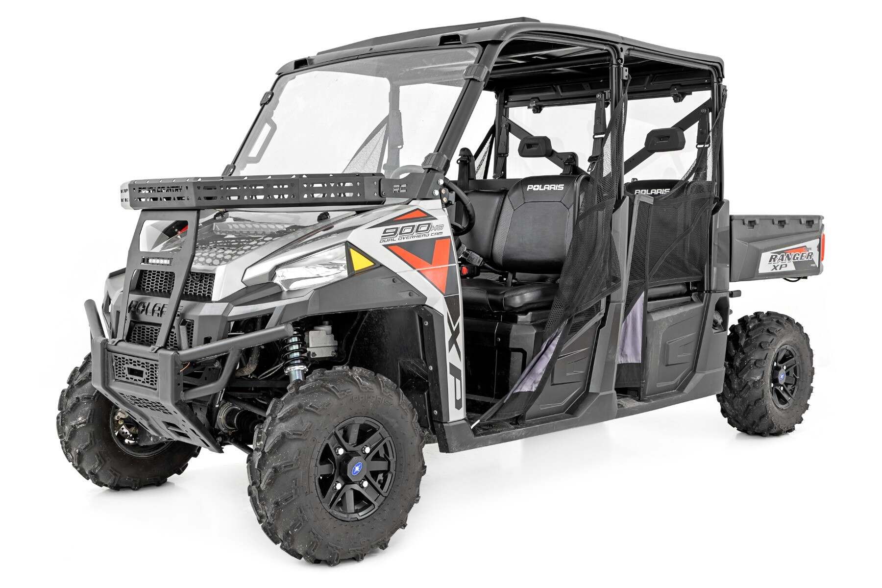 Photo of Rough Country Polaris Ranger XP 900/1000 6" Black Slimline Front Cargo Rack by Rough Country - Premium for UTVs / Side by Sides