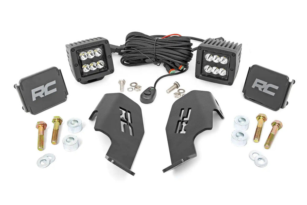 Photo of Rough Country '19-'23 Honda Talon 1000 Dual LED Cube Kit by Rough Country - Premium for UTVs / Side by Sides