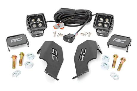 Photo of Rough Country '19-'23 Honda Talon 1000 Dual LED Cube Kit by Rough Country - Premium for UTVs / Side by Sides