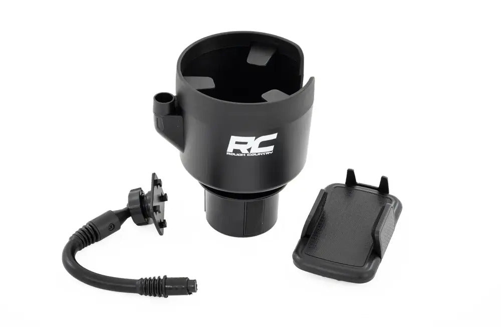 Photo of Rough Country 2-in-1 Expandable Cup and Phone Holder by Rough Country - Premium for UTVs / Side by Sides